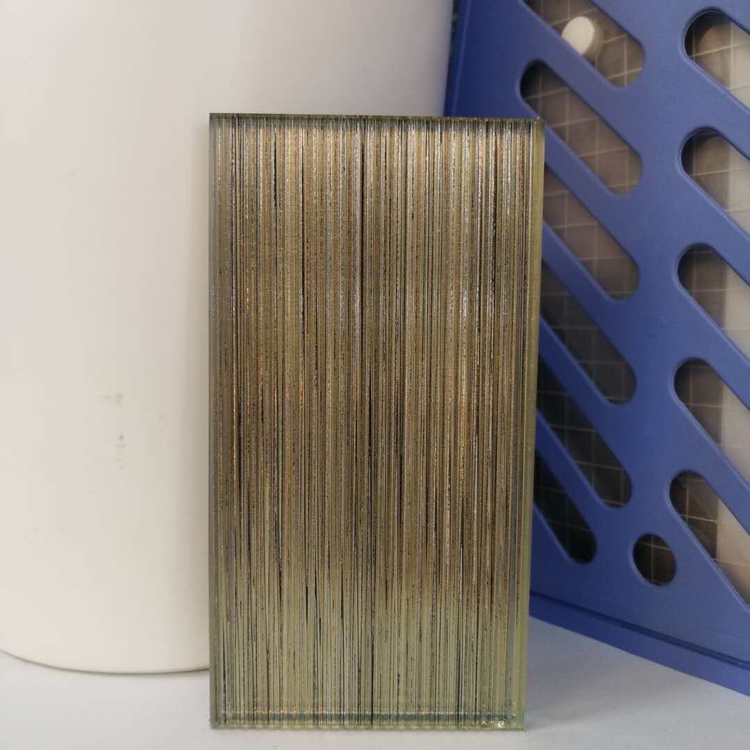 工厂定制夹丝玻璃 定制钢化酒店隔断淋浴房夹丝夹绢玻璃