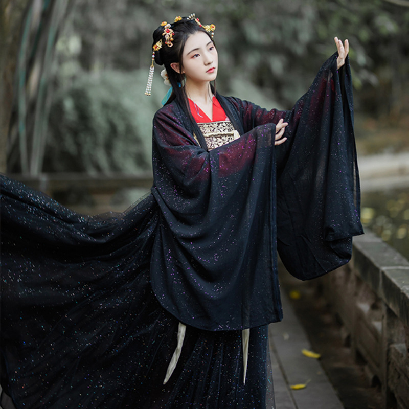 成人汉服女中国风齐胸襦裙夏季薄款女仙气飘逸古风古装超仙汉元素