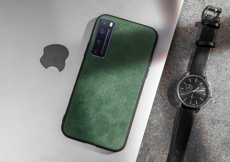 适用华为nova7全包翻毛皮手机壳nova6pro欧缔兰绒面硬壳保护套男