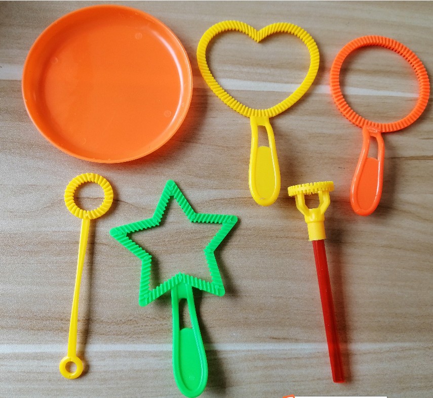 儿童幼儿园教具吹泡泡工具 吹泡泡小吹具小泡泡杆泡泡盘子