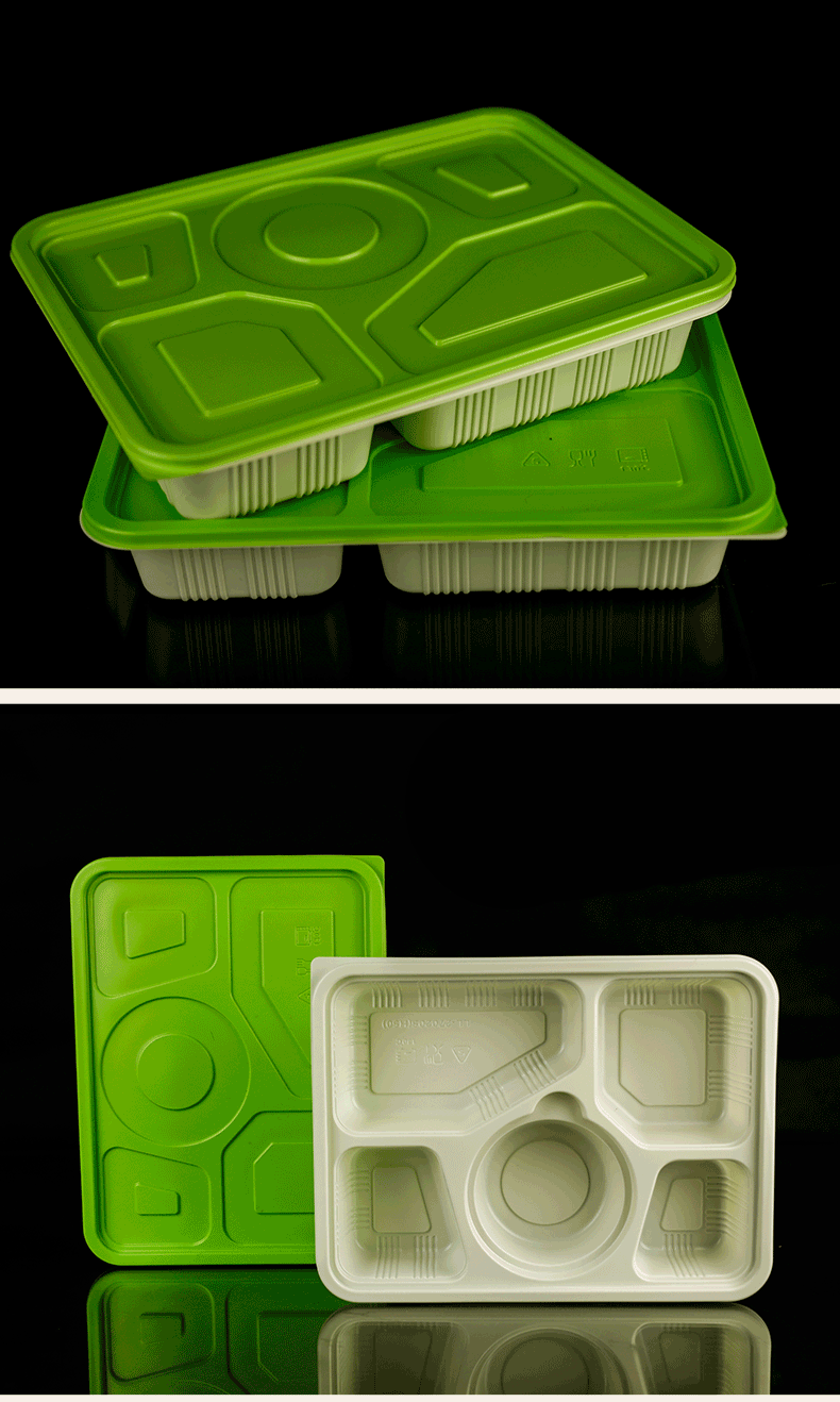 一次性餐盒方形餐盒五分格外卖打包盒塑料快餐五格餐盒高款可定制