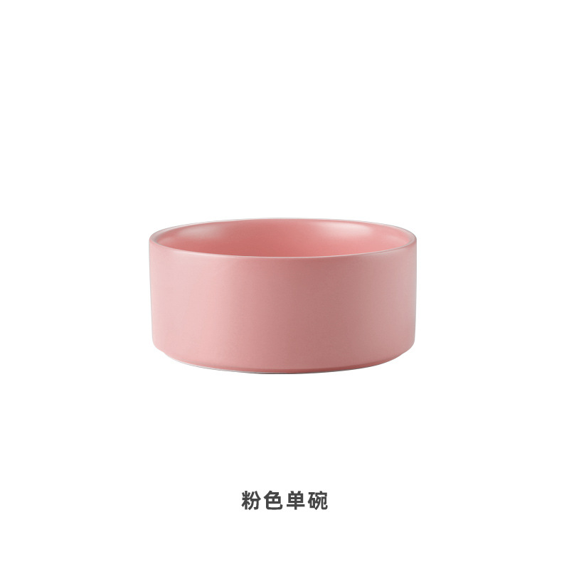 Nordic Creative Salad Bowl Instant Noodle Bowl Soup Bowl Fruit and Dessert Bowl Tableware Ceramic Cat Food Bowl Pet Bowl Dog Food Bowl