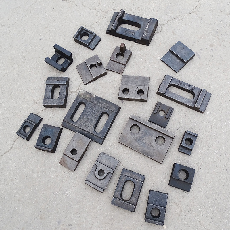 矿安04g32轨道压板可来图定制矿用单双孔焊接式轨道固定件规格齐全