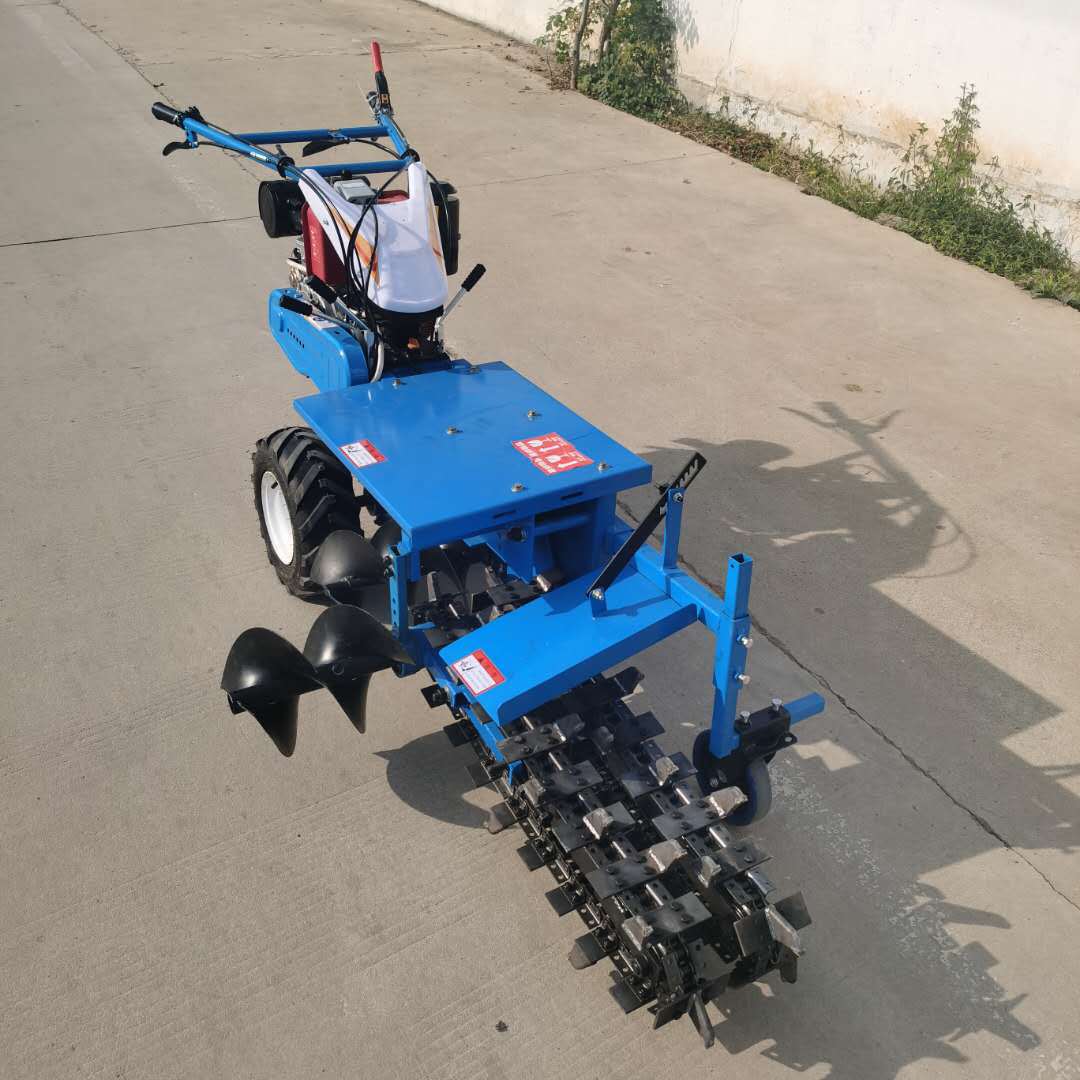 小型链条式开沟机 山药种植开沟施肥机 工程管道开沟机图片