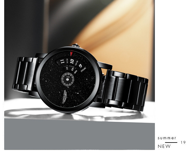 朗利士星空防水男士手表男学生韩版潮流情侣石英表简约男表