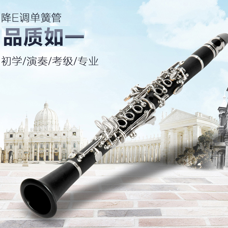 初学演奏级乐器高音降e调黑管单簧管降e小黑管儿童单簧管