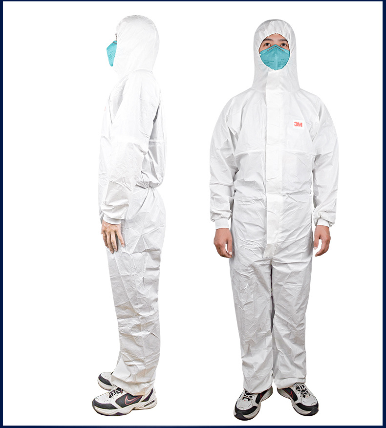 3m 4545带帽连体防护服 防护纤维粉尘颗粒物及液体有限喷溅