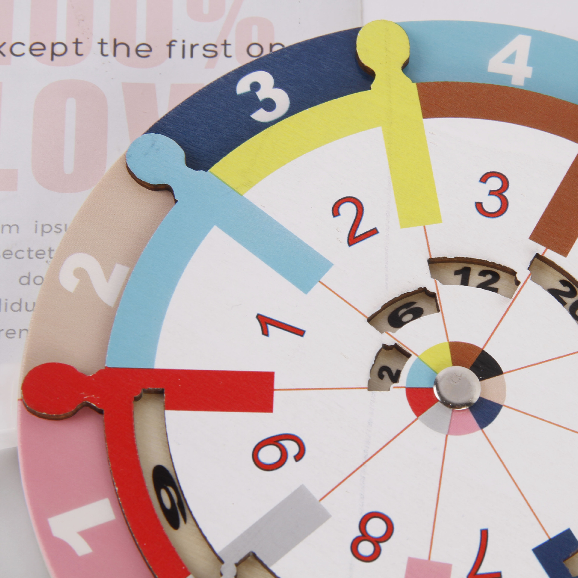 九九乘法口诀表一年级小学数学教具儿童99算数分解盘木质转盘玩具