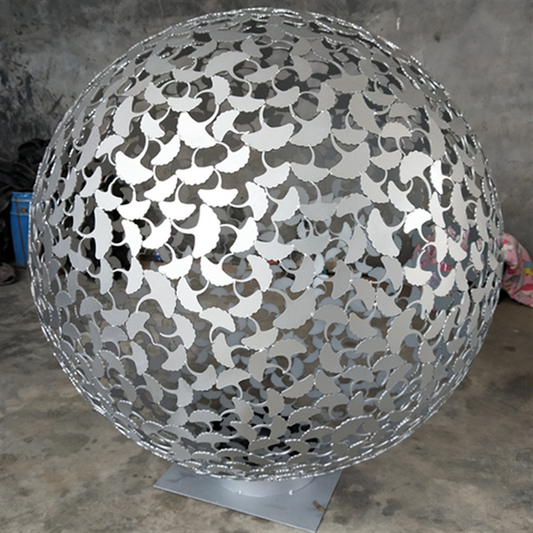 不锈钢镂空花球雕塑铁艺创意圆球户外公园广场城市绿化装饰摆件