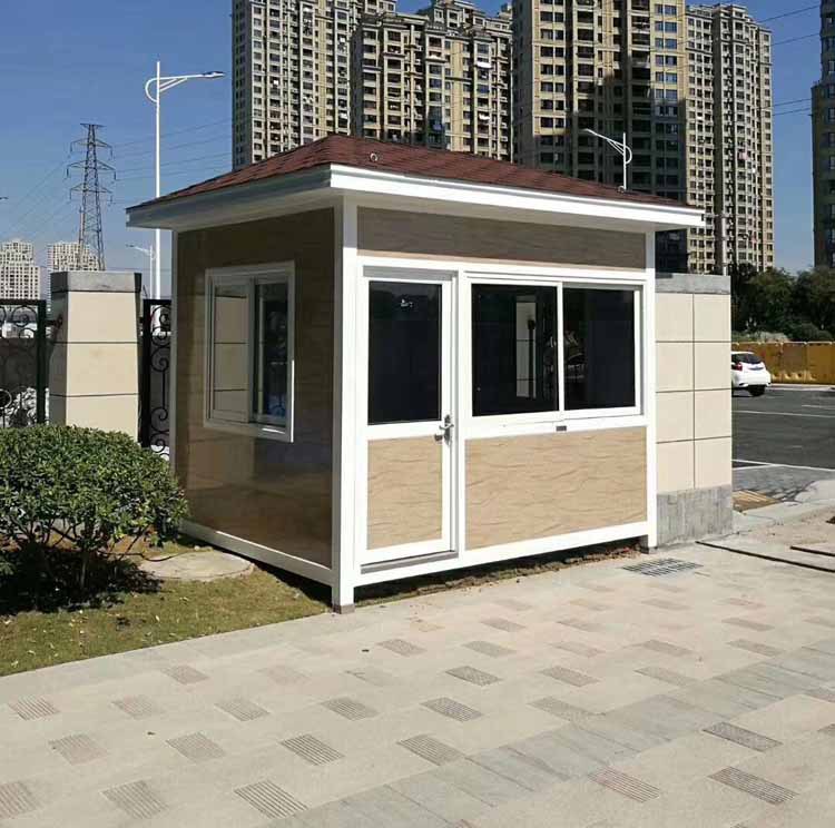 北京移动岗亭小区门卫室移动房警卫室保安休息室岗亭钢玻璃金属亭