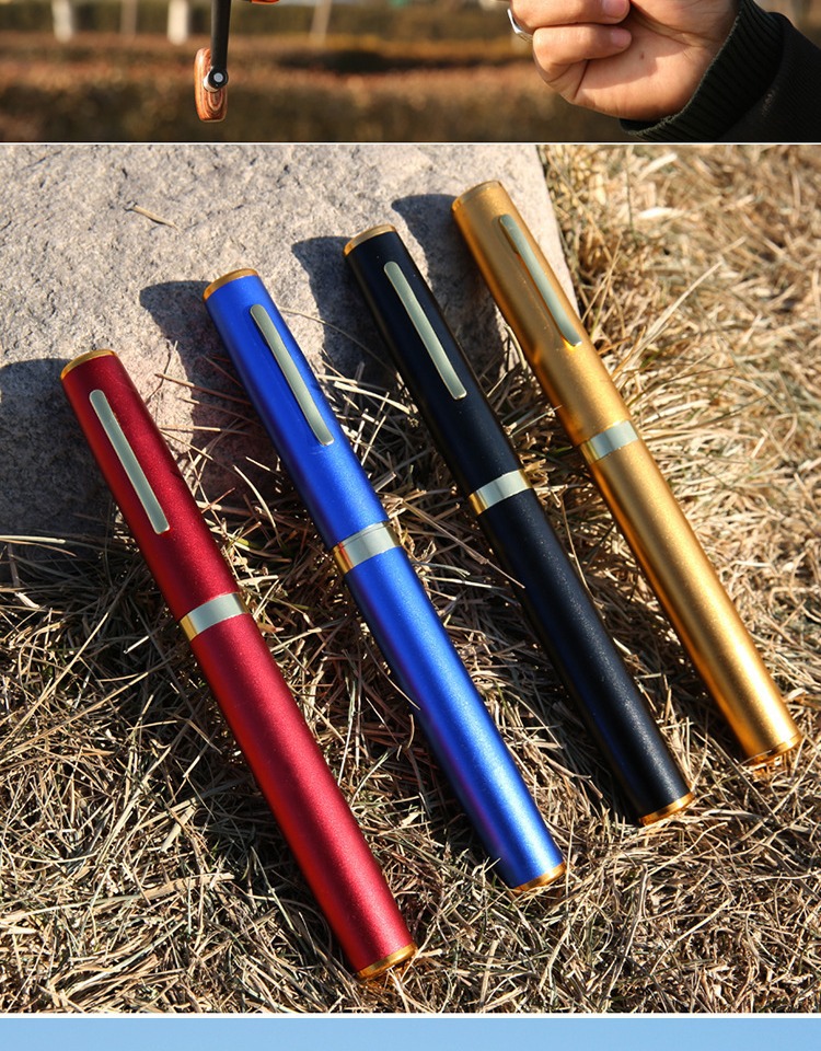 刚笔鱼杆短杆鱼竿短收缩30厘米钢笔鱼竿 迷你50cm25轻