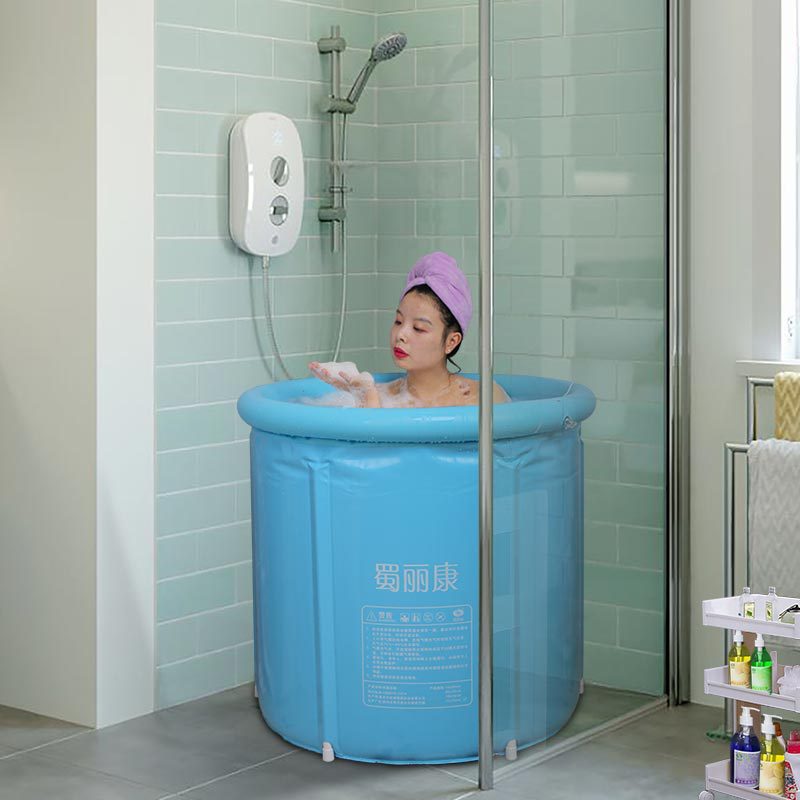 洗澡桶大人泡澡桶加厚成人折叠充气浴桶家用浴缸全身泡澡圆桶塑料