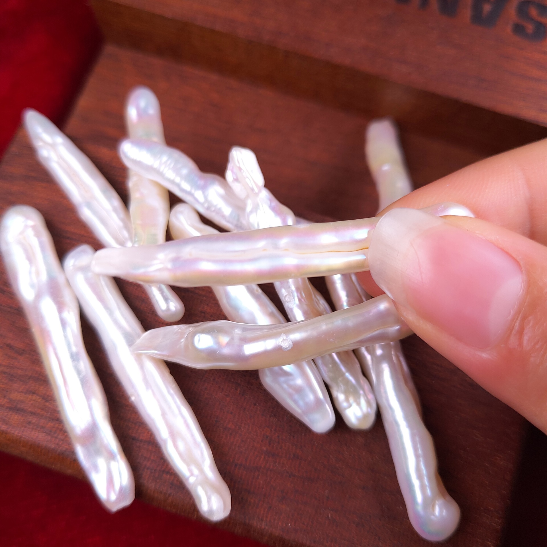 天然巴洛克珍珠牙签珠异形珍珠强光散珠手工饰品材料diy裸珠批发