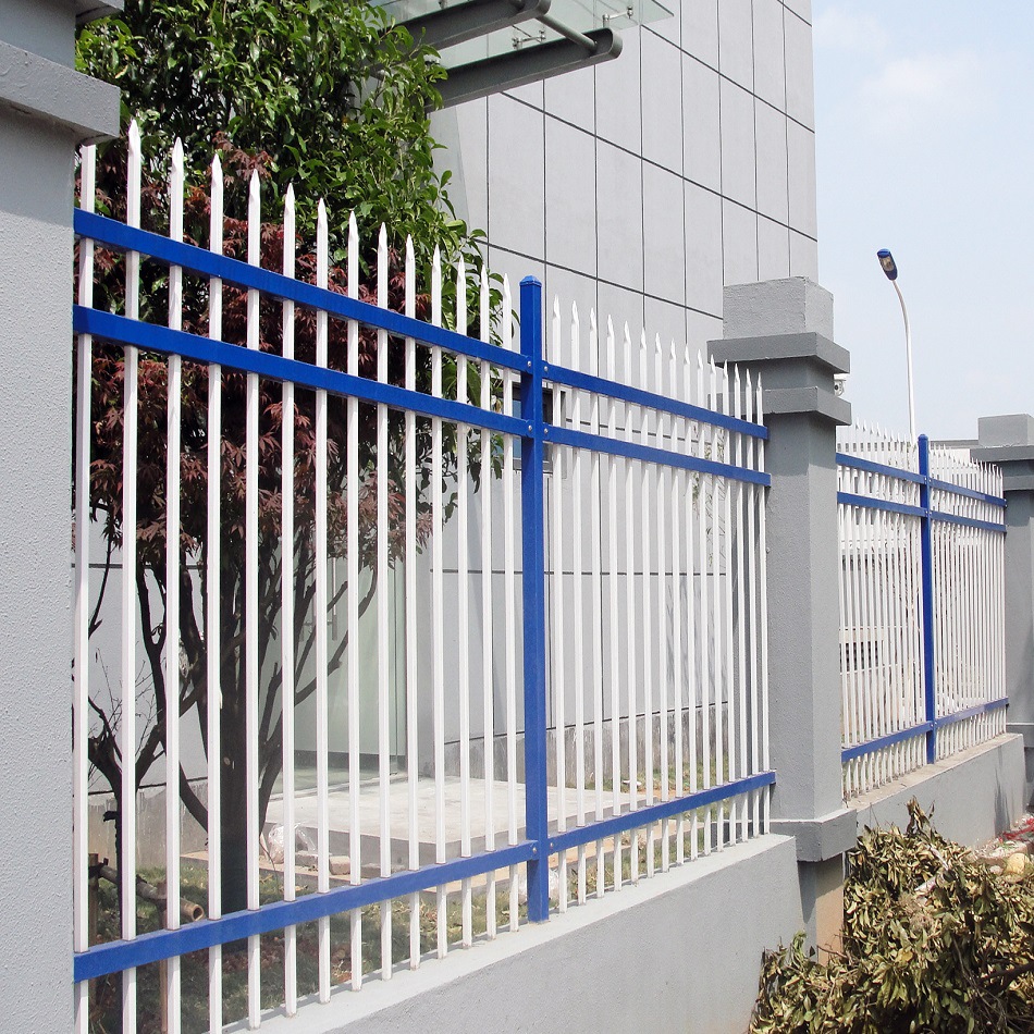 厂房围墙栏杆锌钢围墙护栏铁艺栏杆别墅围栏工程防护栏杆铁栅栏