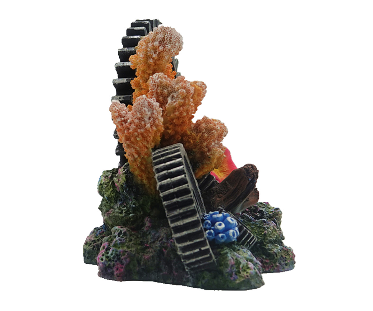 水族鱼缸沉船零件珊瑚礁遗迹摆件装饰树脂工艺品造景厂家直供