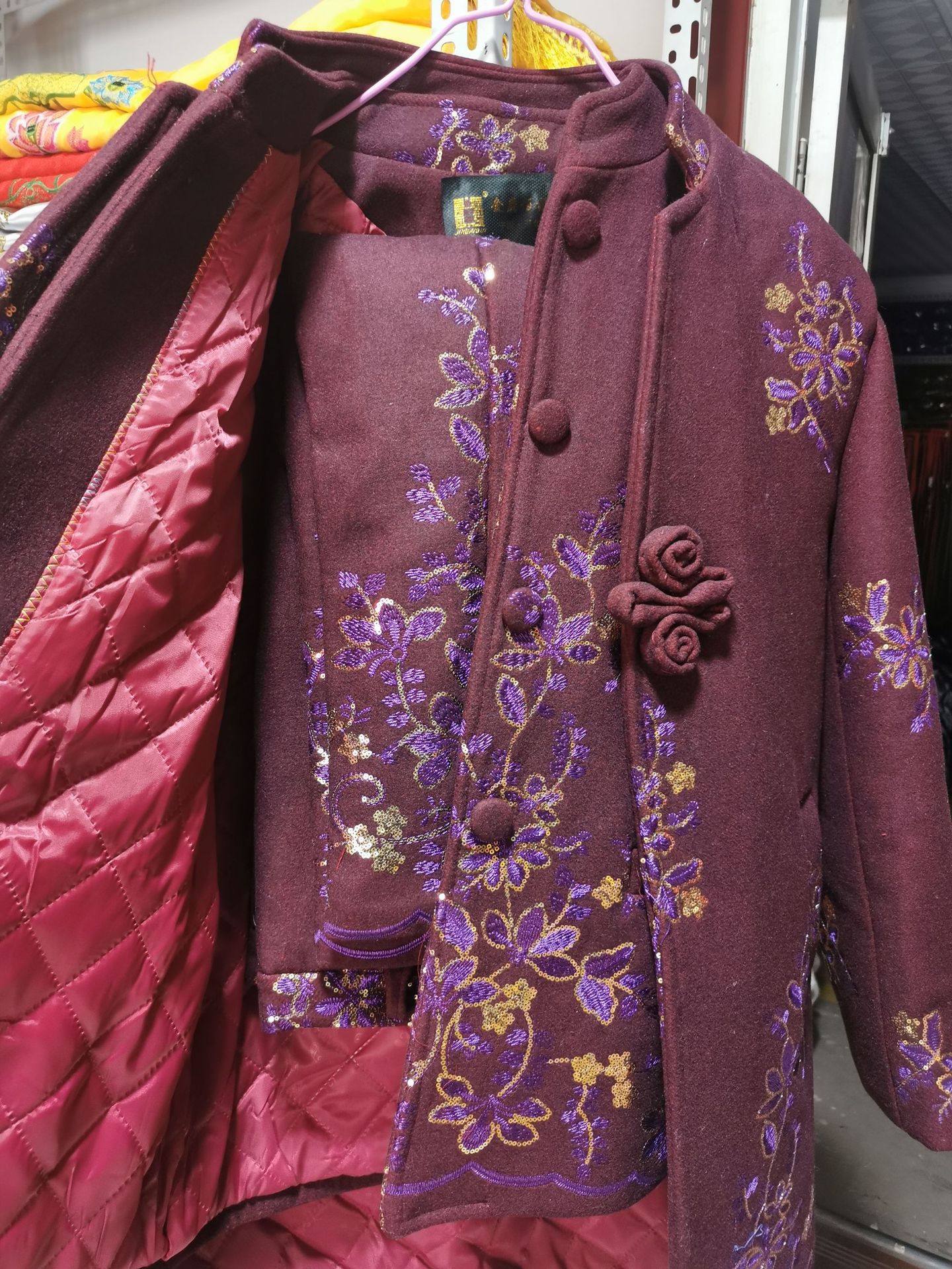 女士寿衣全套加厚三件套送老人冲喜现代寿装长彪纸花殡葬用品大全