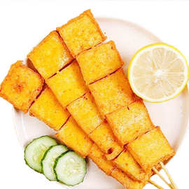 吉烧大串油炸豆腐串铁板豆腐串半成品烧烤食材1200g20串商用