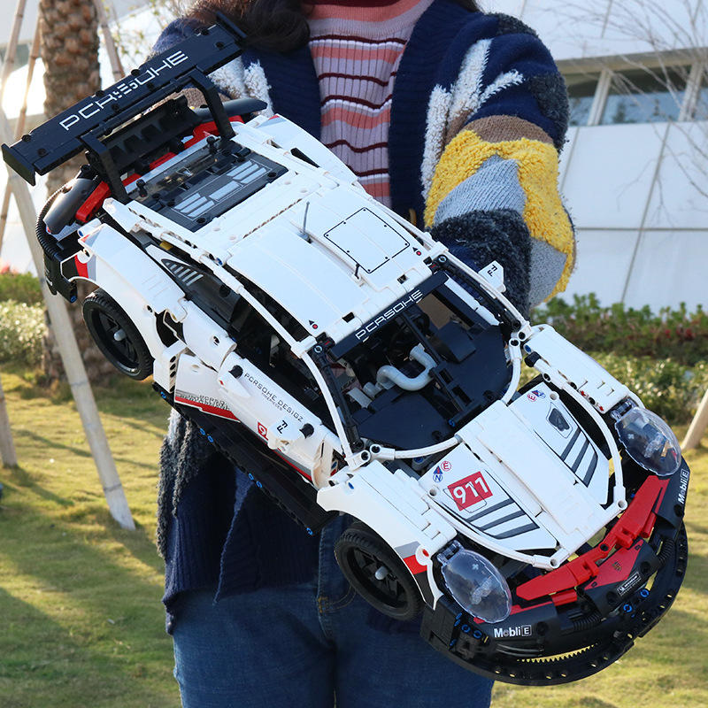 兼容乐高积木保时捷911汽车模型布加迪大人高难度成年男拼装玩具