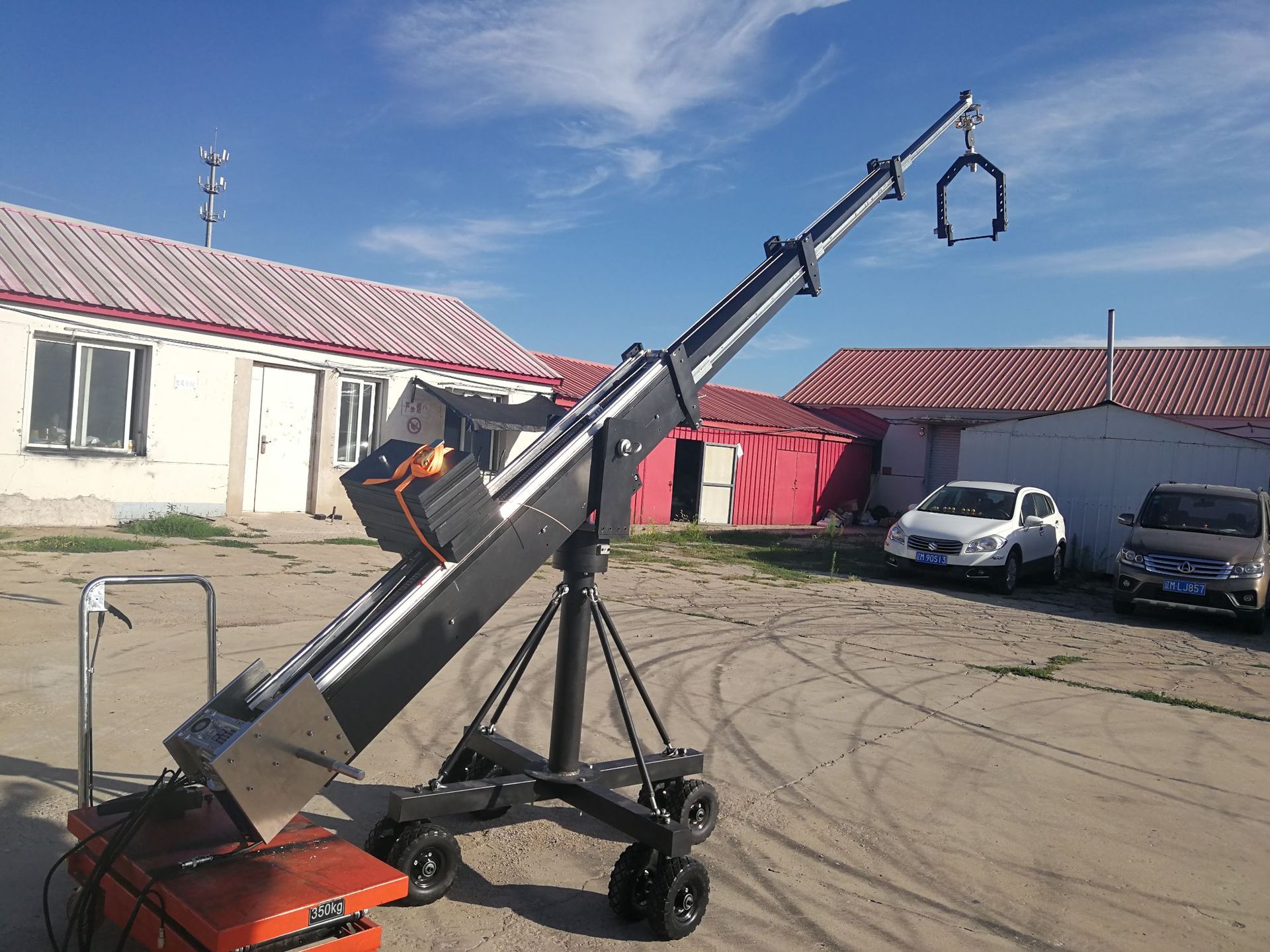 5米长电控电动伸缩摇臂影视摇臂摄影摄像10/8/12/15/6/18米