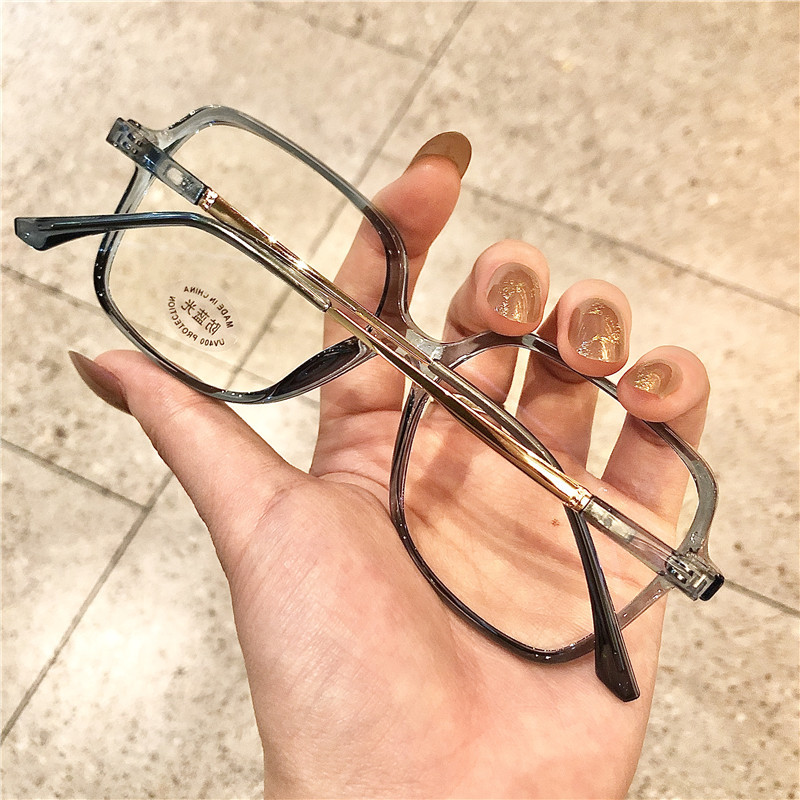 网红韩版防蓝光眼镜近视防辐射ins复古男女潮平光镜手机眼镜框架