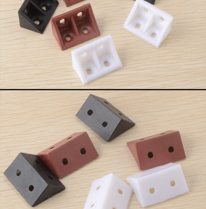 厂家直销 加厚塑料无盖角码 家具90度直角角码橱柜层板固定连接件