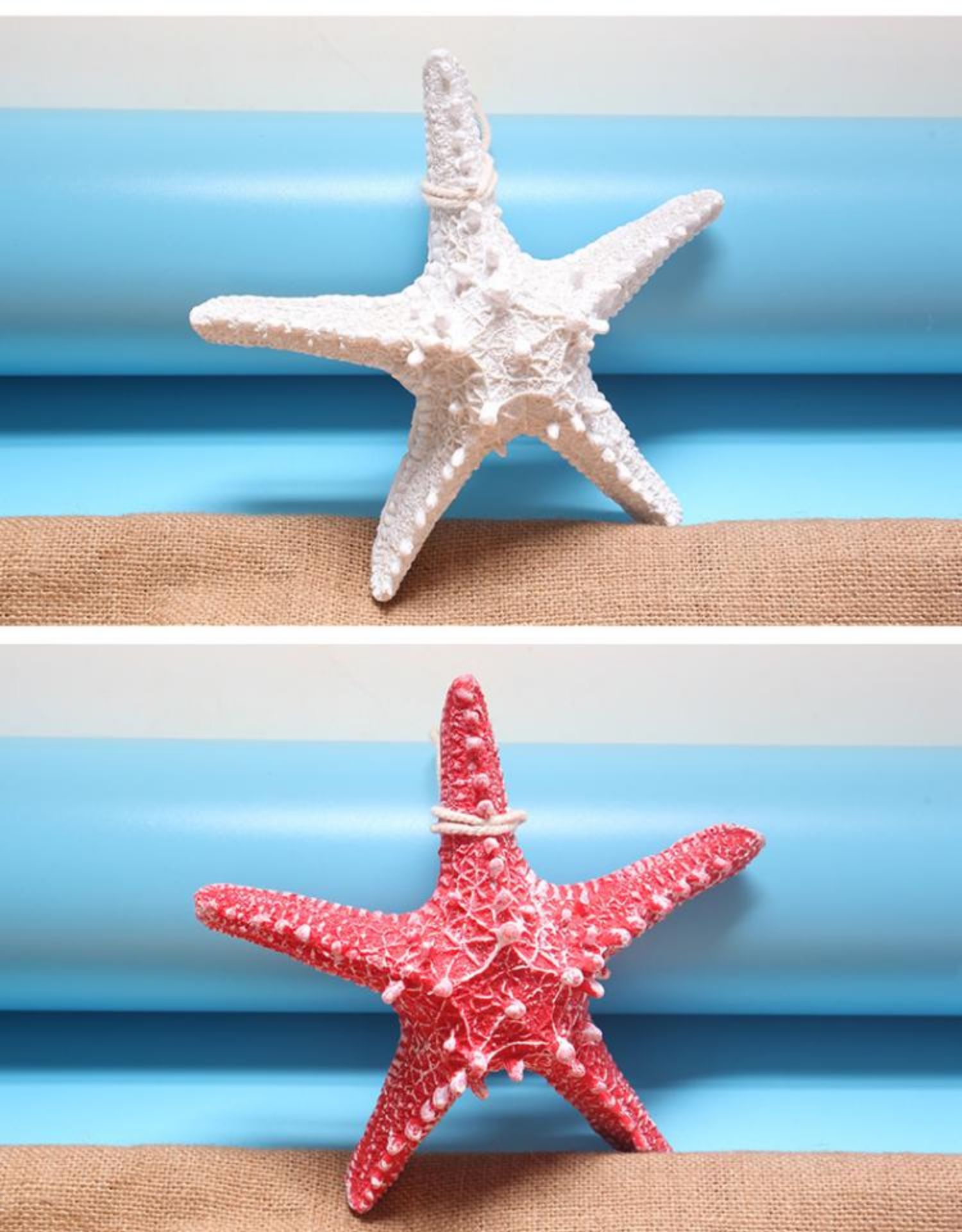 16cm仿真树脂海星6件套壁饰地中海风格装饰品拍照道具小孩房装饰