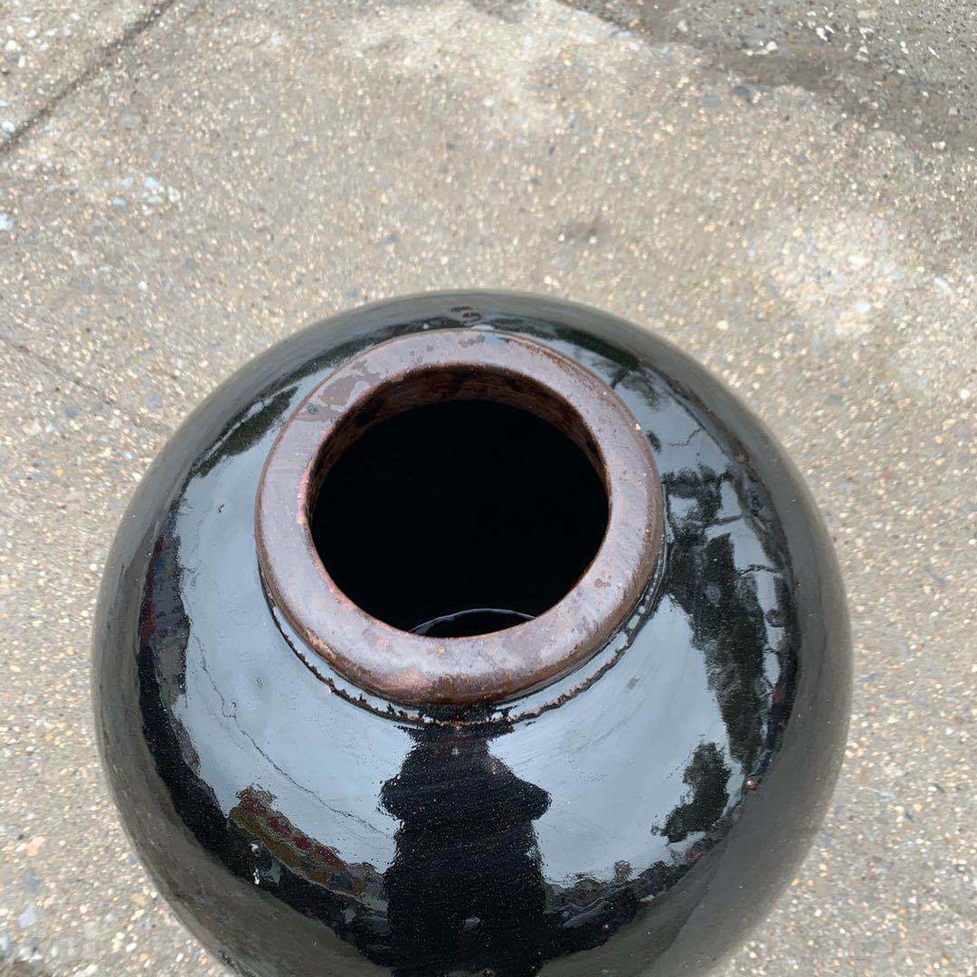 整车直销宜兴50公斤100斤黑釉陶瓷酒坛酒缸酒瓮酒罐