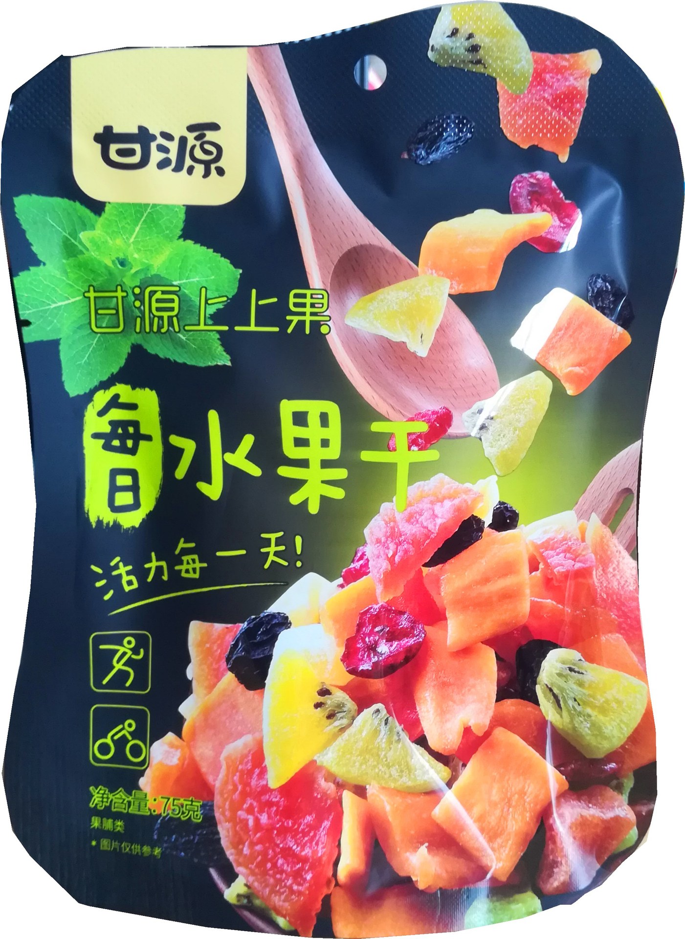 甘源75g每日水果干内含独立包装6种水果猕猴桃干木瓜干蔓越莓干