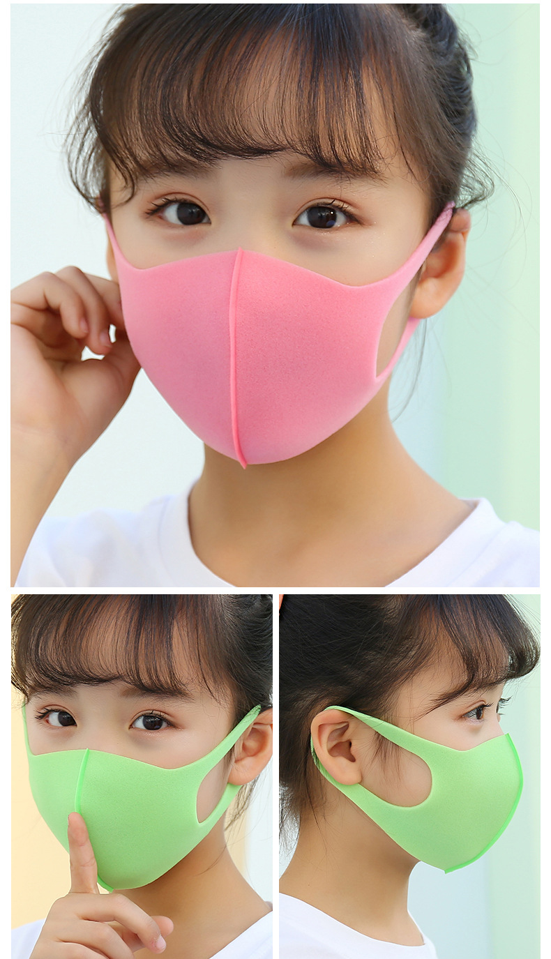 网红同款聚氨酯海绵口罩夏季防晒口罩儿童可水洗防尘防花粉口罩