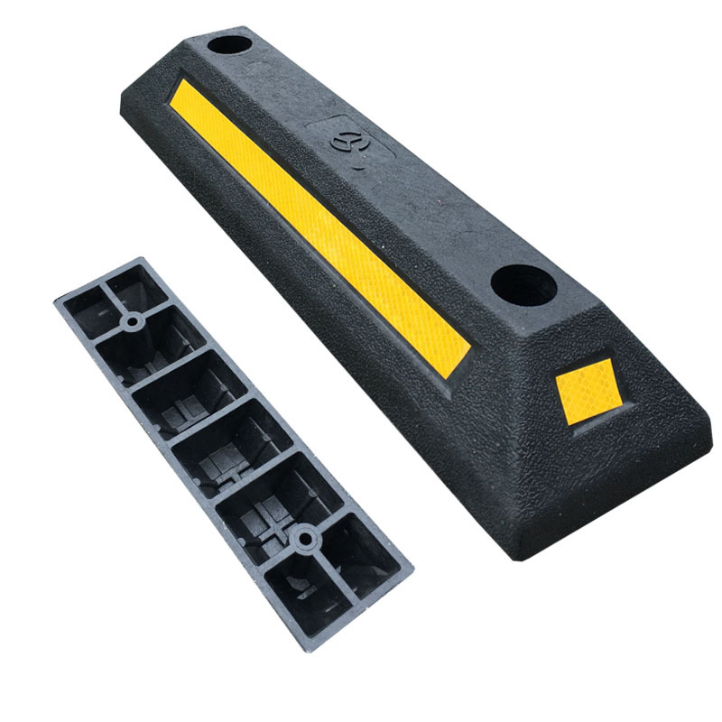 橡胶车轮定位器挡车器止滑止退限位器橡塑挡车器三角木厂家直销