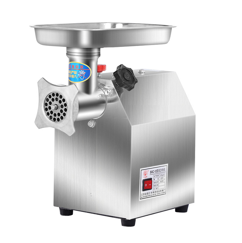 厂家直销12型台式电动绞肉机碎肉机不锈钢台式单绞肉机灌肠机