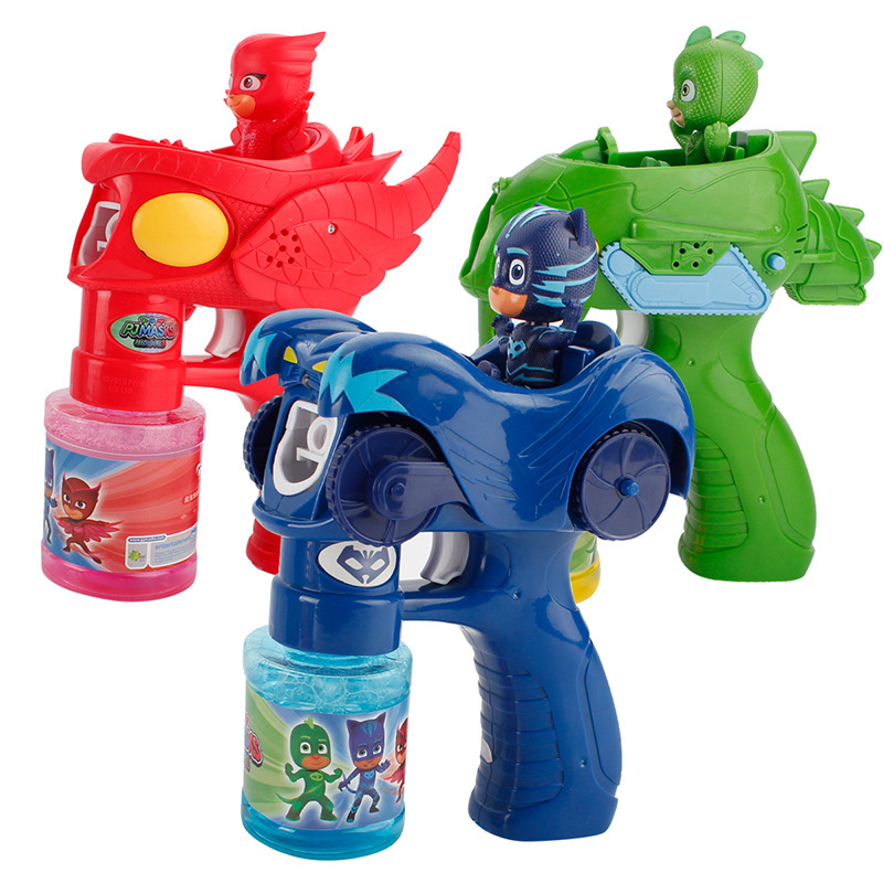 Meiqijia Pajamas Little Hero Automatic Bubble Gun with Light Music Bubble Gun Toys Children's Bubble Toys