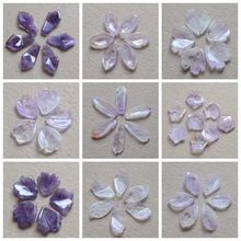 瑕疵款紫水晶玉兰碧桃牡丹花瓣 DIY玉簪花饰品配件