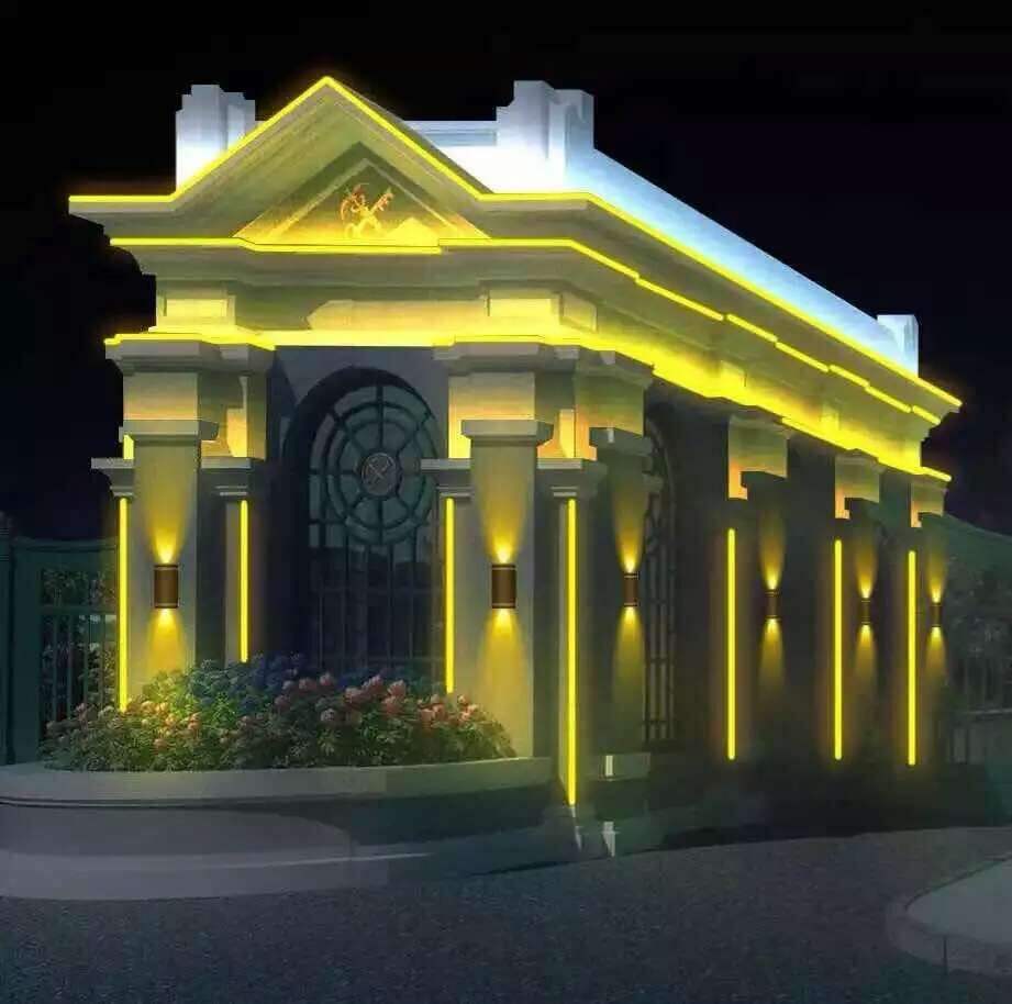 led户外壁灯酒店围墙双头单头防水外墙壁灯阳台庭院射灯36w