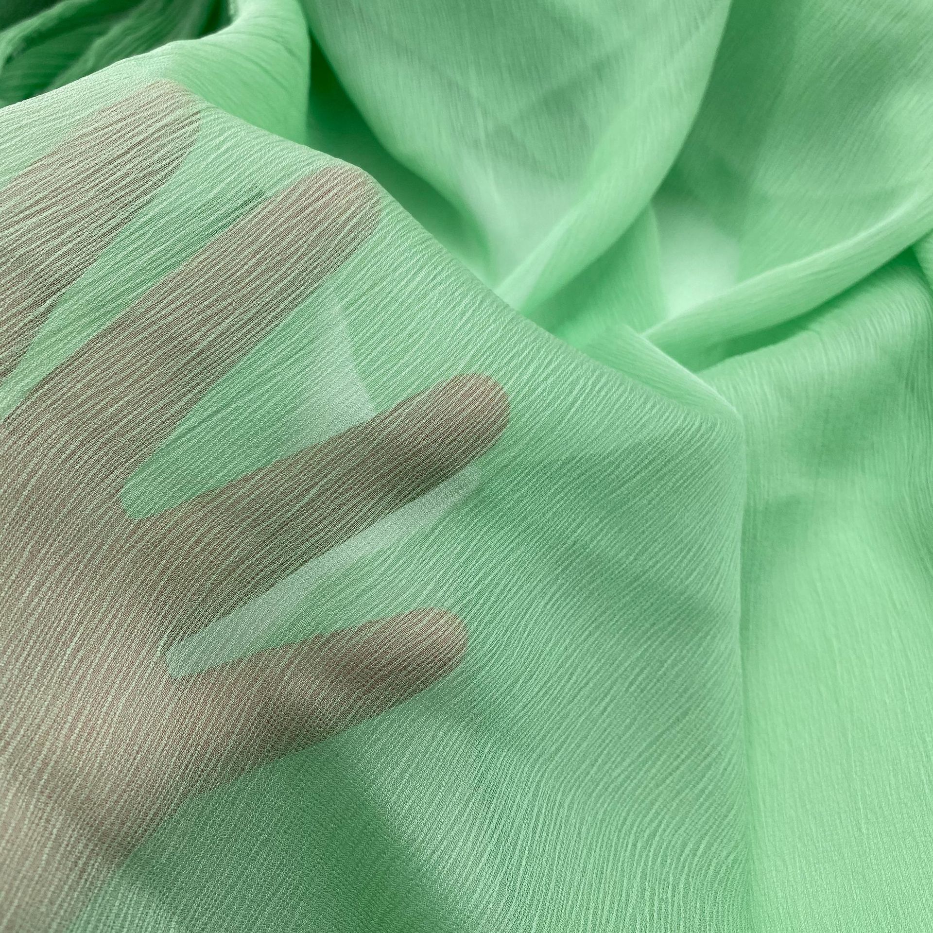 全涤50d素色有光丝树皮皱雪纺面料 春秋女装连衣裙上衣 汉服面料