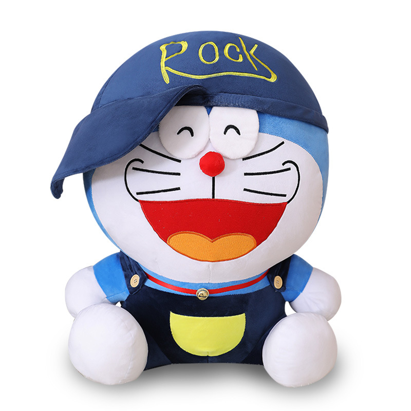 批发创意新款哆啦a梦公仔 戴帽叮当猫毛绒玩具抱枕女生布娃娃礼品