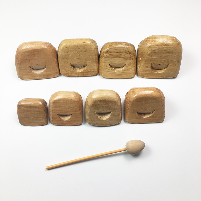 八音木鱼手敲木鱼儿童打击乐器八音木鱼学校教学乐器