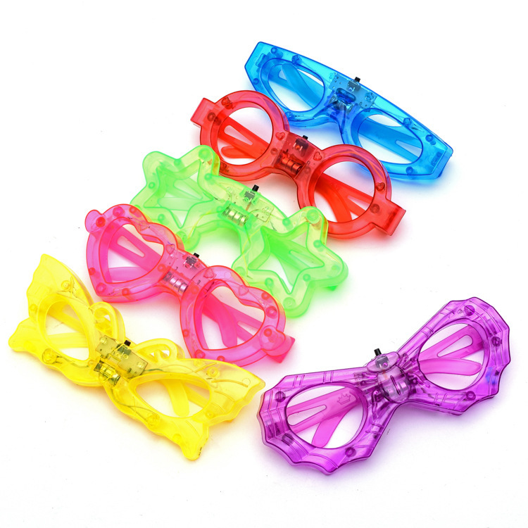 Internet Celebrity Hot Sale Children's Day Decoration Six Lights Led Goggles Party Supplies Luminous Toys Wholesale