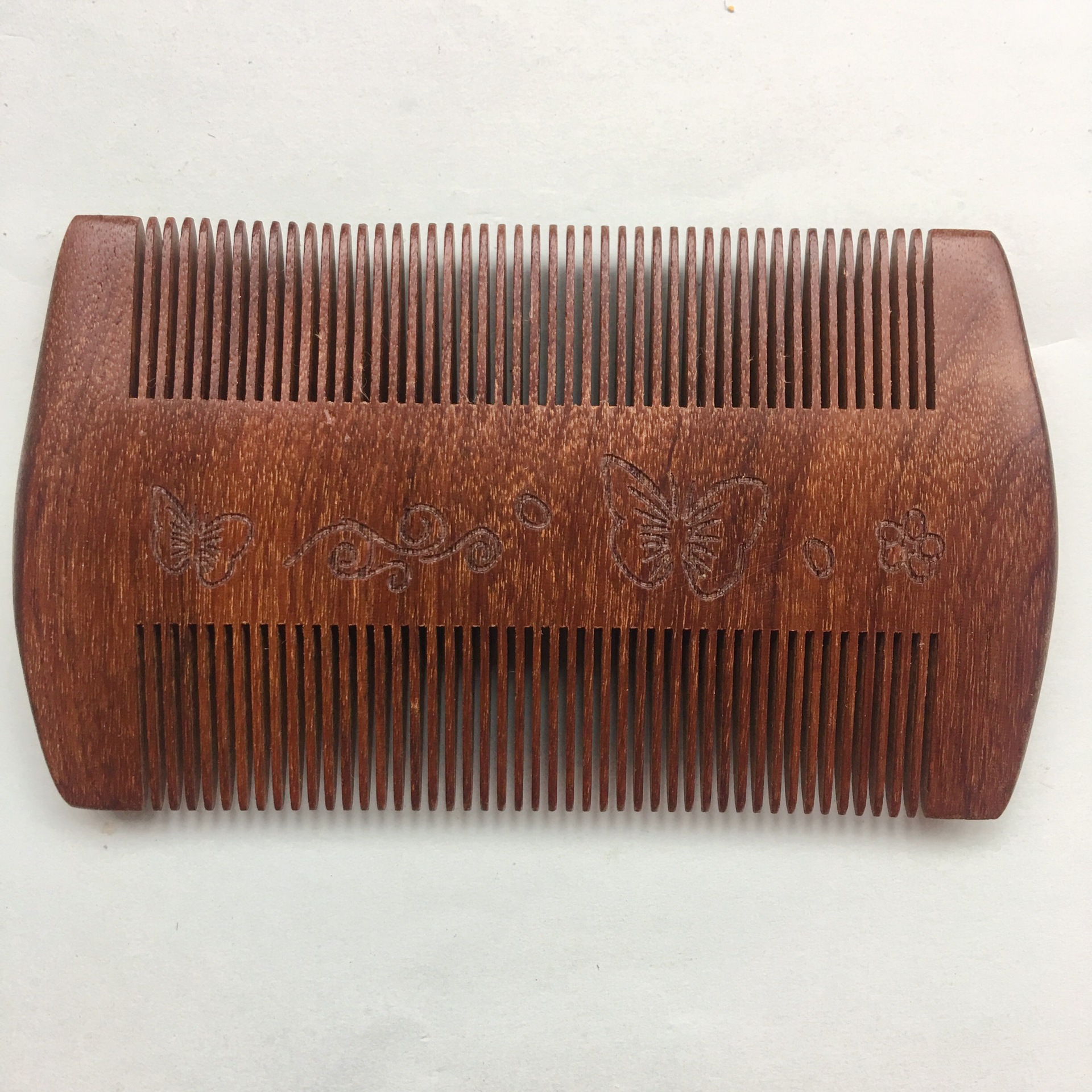 篦子虱子梳超密齿去头屑虱子卵儿童梳金丝绿檀木梳按摩檀木篦子梳