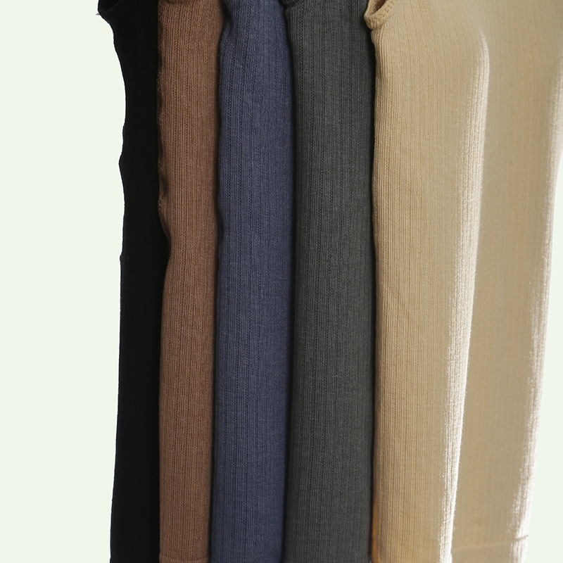 秋冬加厚保暖背心 毛圈款 带罩杯修身款内搭打底衫无袖 纯色棉质