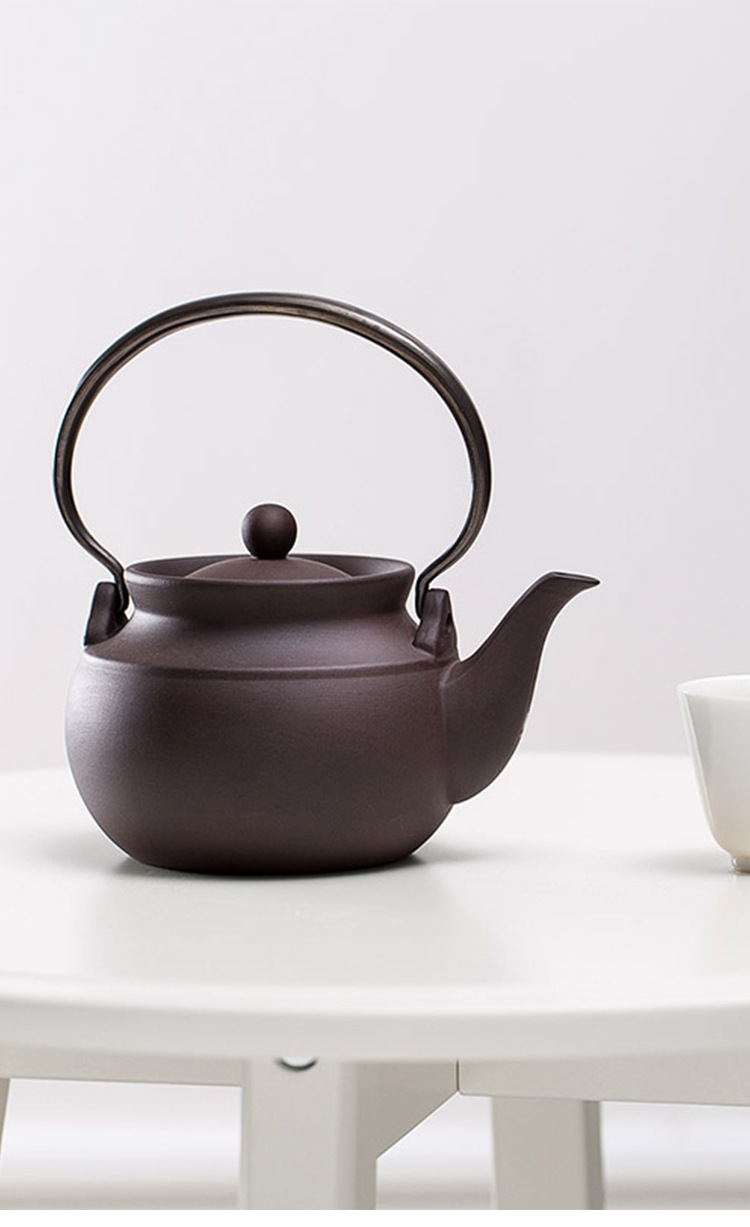 黄汉彰琼田壶陶壶烧水煮茶壶纯手工电陶炉套装日式中式粗陶提梁壶