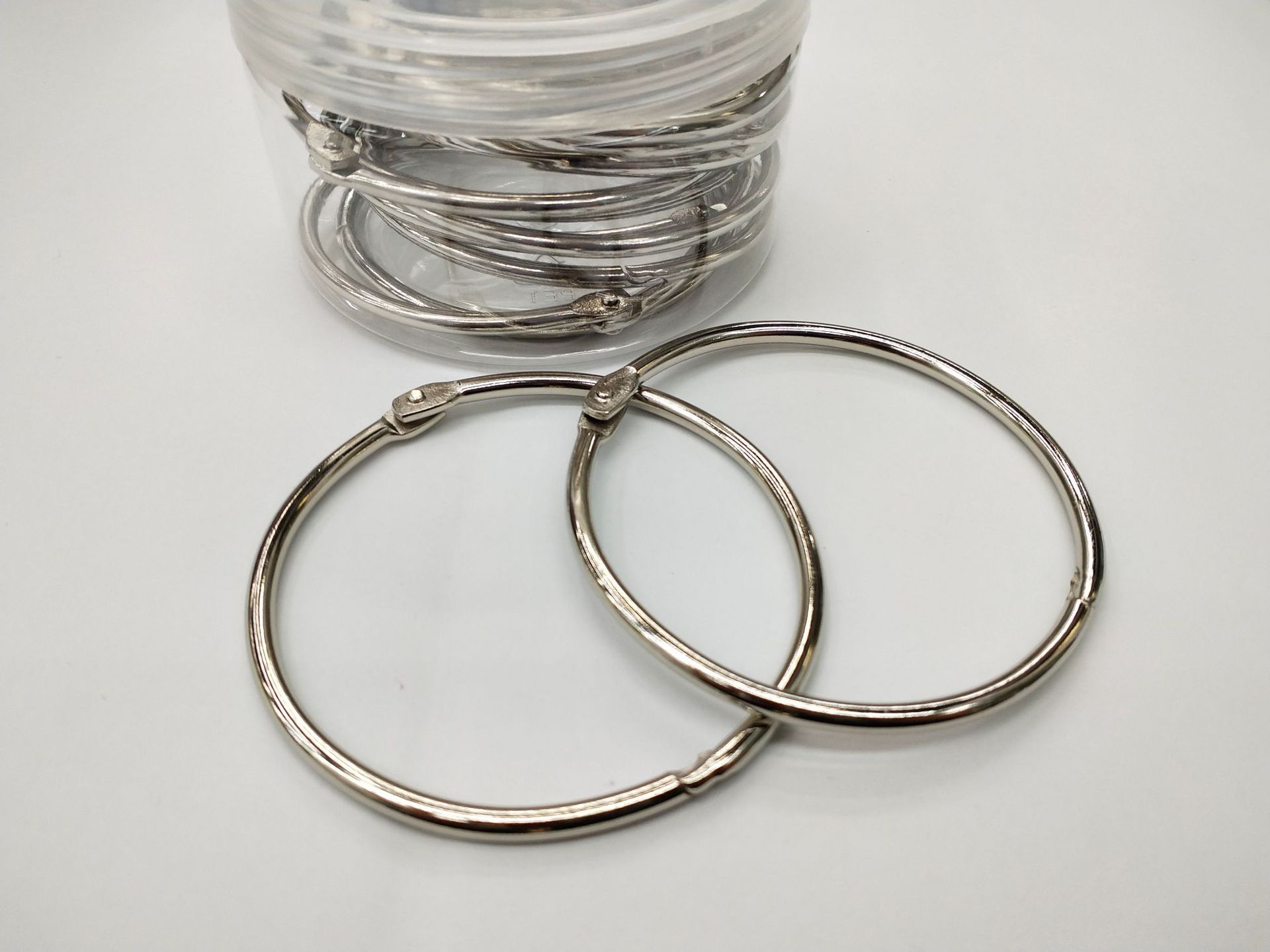 75mm活页圈铁环扣装订圈线圈铁圈书圈活页环卡片打孔环扣圈圆形口