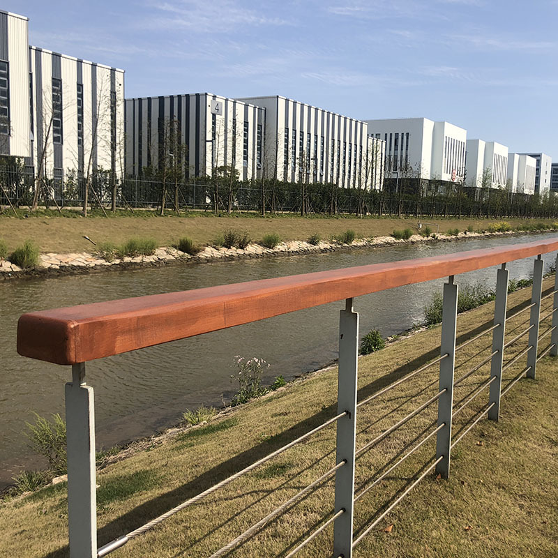 实木河道扶手 菠萝格防腐木扶手 栗色柳桉扶手 造型可定