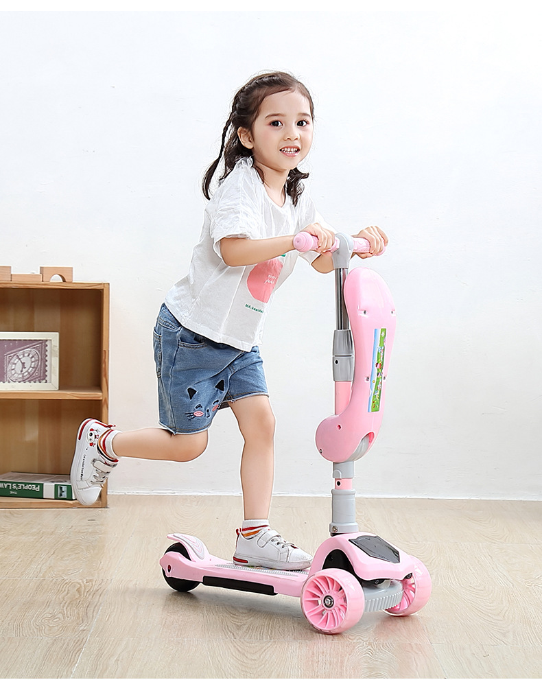 滑板车婴儿童1-3-6-8-12岁以上小孩可坐可骑滑滑三合一宝宝溜溜车