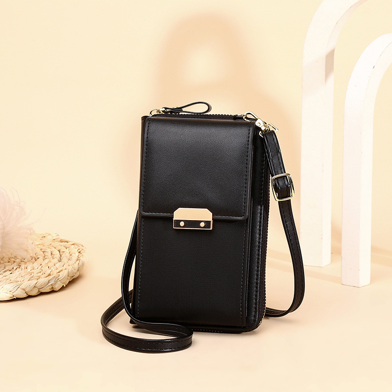 2023 New Women's Bag Mobile Phone Bag Fashion Simple Women's Shoulder Bag Messenger Bag Korean Lock Latch Small Square Bag