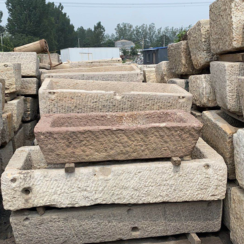 老石器老石槽旧猪槽 旧石板石条马槽各种磨盘石盘古建刻字老磨盘