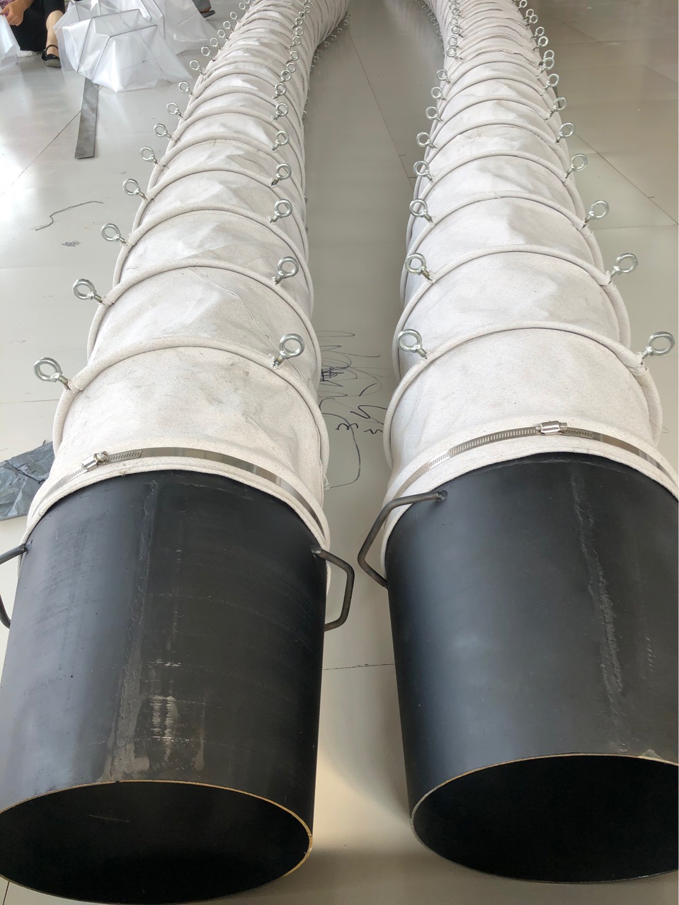 定做风机软连接帆布风筒空调保温风道耐高温硅玻钛金耐磨伸缩布袋