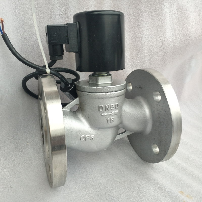 zbsf型全不锈钢电磁阀-dn15--100法兰连接304蒸汽电磁阀常闭温州