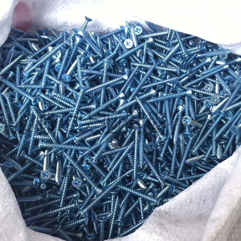 高强度自攻丝十字平头沉头圆头元头大扁头盘头半圆头镀蓝白锌兰白