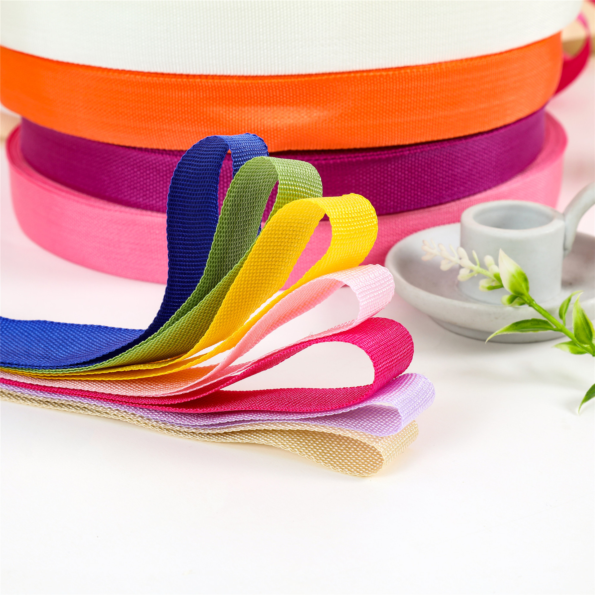 厂家直销300d丙纶pp织带细纹包边内包边带滚边条2.0cm2.2cm加厚